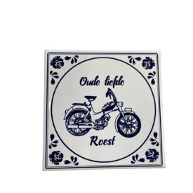 Tomos tegel 15x15cm delfts blauw. Oude liefde roest