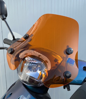 Windscherm laag Piaggio Zip 30cm Oranje.