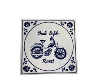 Tomos tegel 15x15cm delfts blauw. Oude liefde roest